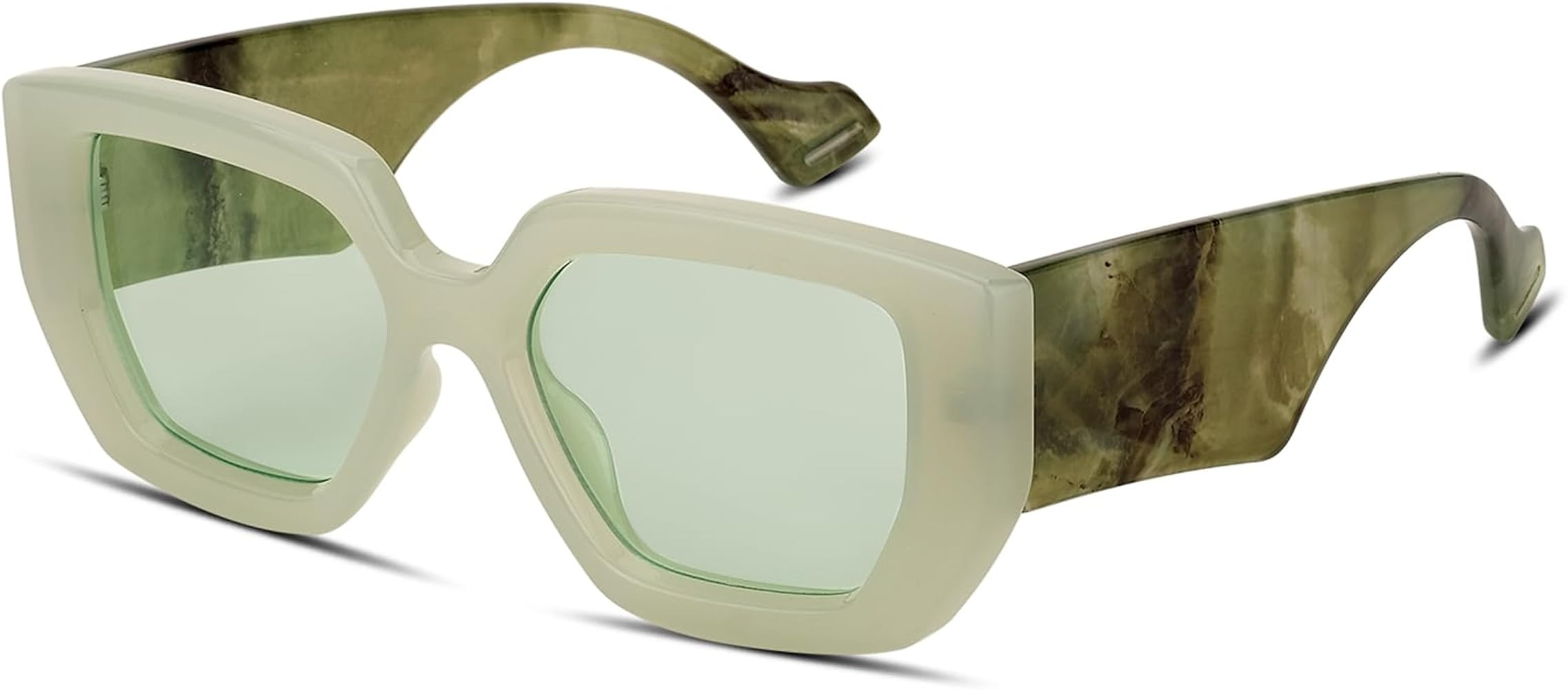 Chunky Oversized Sunglasses Womens Mens Retro Fashion Square Sun Glasses | Amazon (US)