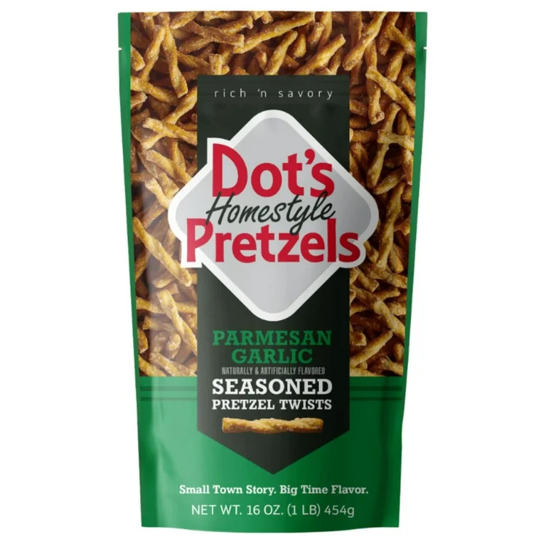 Dot's Pretzels Parmesan Garlic Seasoned Pretzel Twists Snack, 16 oz | Walmart (US)