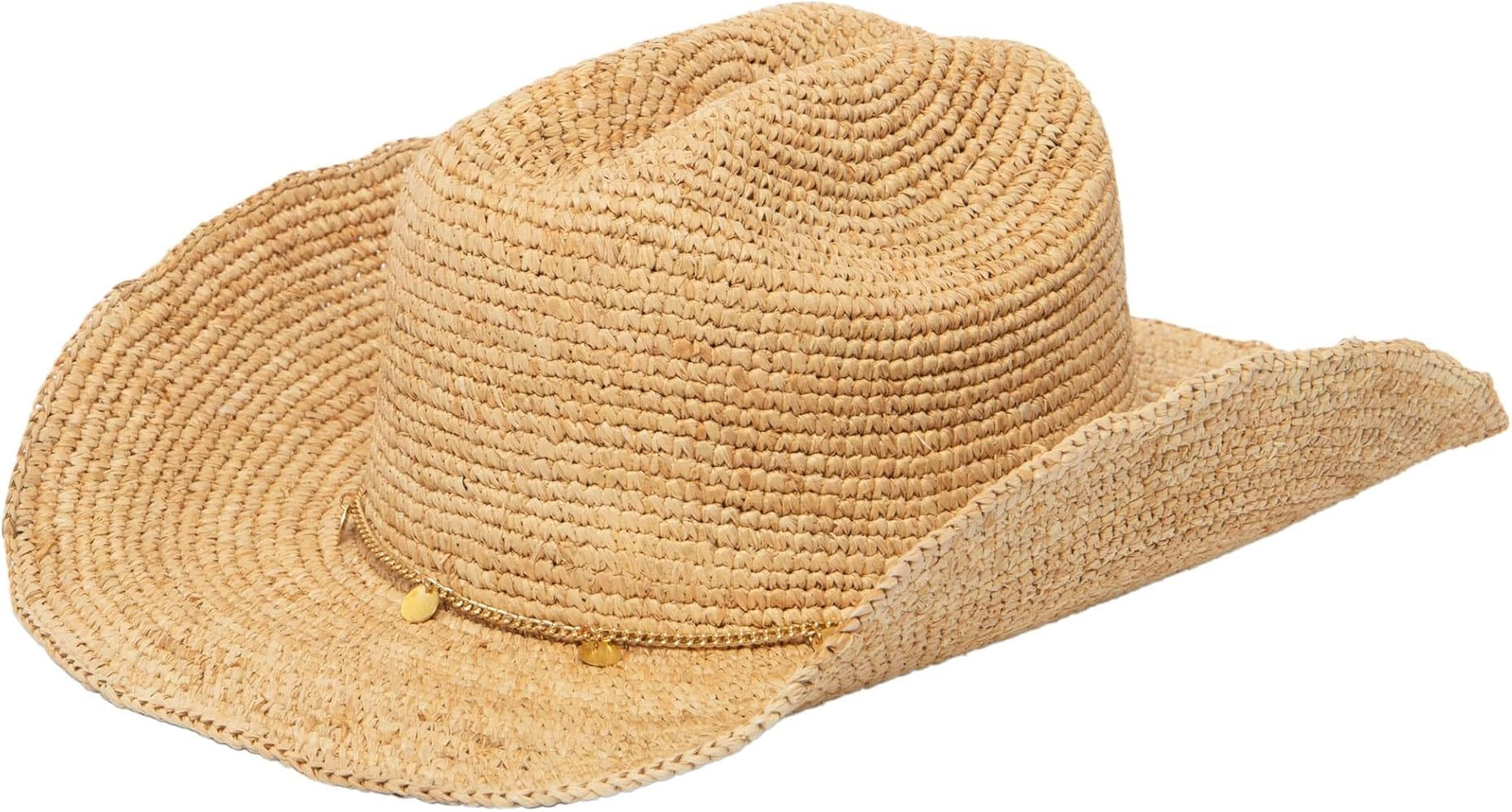 San Diego Hat Co. INES - Women's Crochet Raffia Cowboy Ivory | Amazon (US)