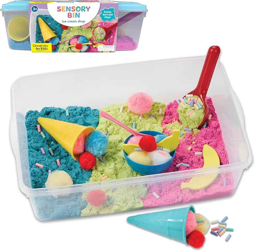 Creativity for Kids Sensory Bin: Ice Cream Shop Playset - Toddler Learning Toys for Kids Ages 3-4... | Amazon (US)