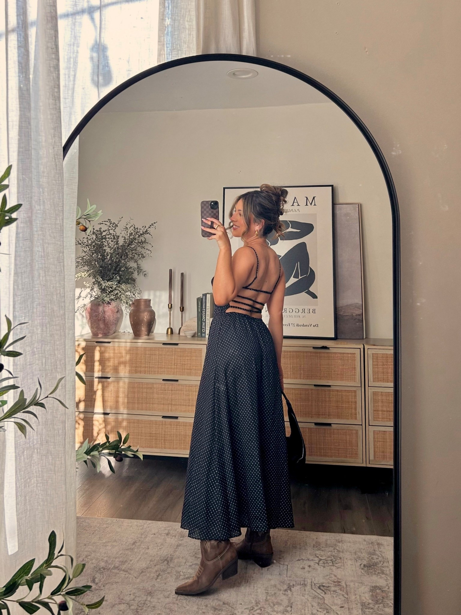 Polka dot maxi dress 

#LTKootd