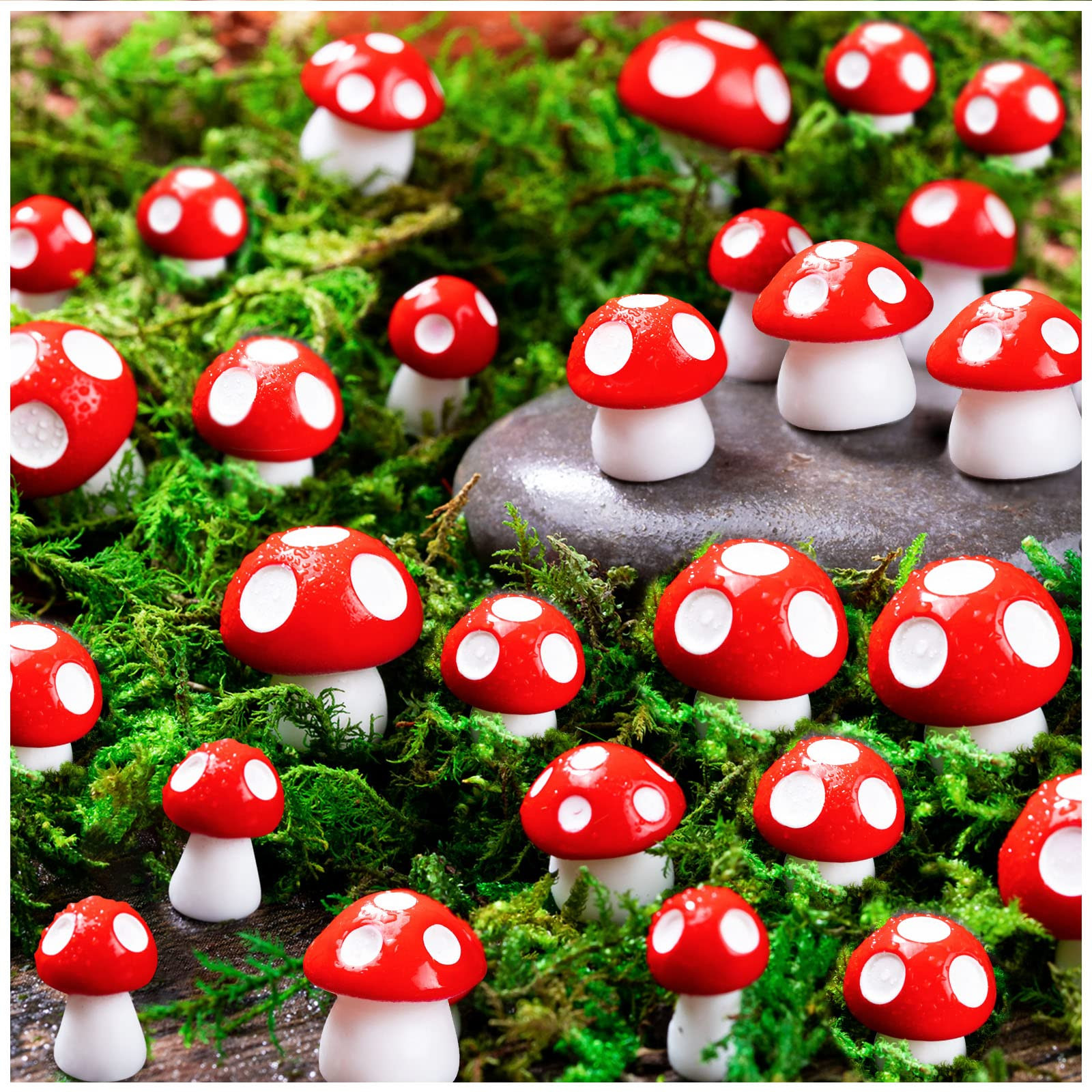 Mini Mushrooms for Crafts Tiny Fairy Garden Mushrooms Little Resin Mushroom Decor Fake Mushroom M... | Amazon (US)