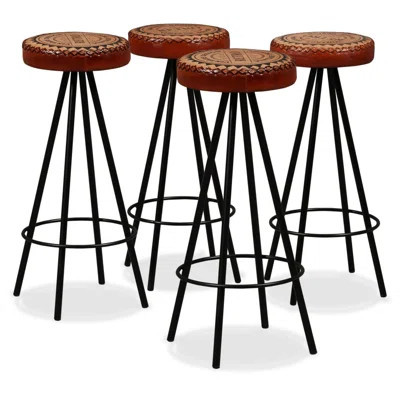 Bar Stool Bar Seat Counter Height Island Stool for Pub Real Leather | Wayfair North America