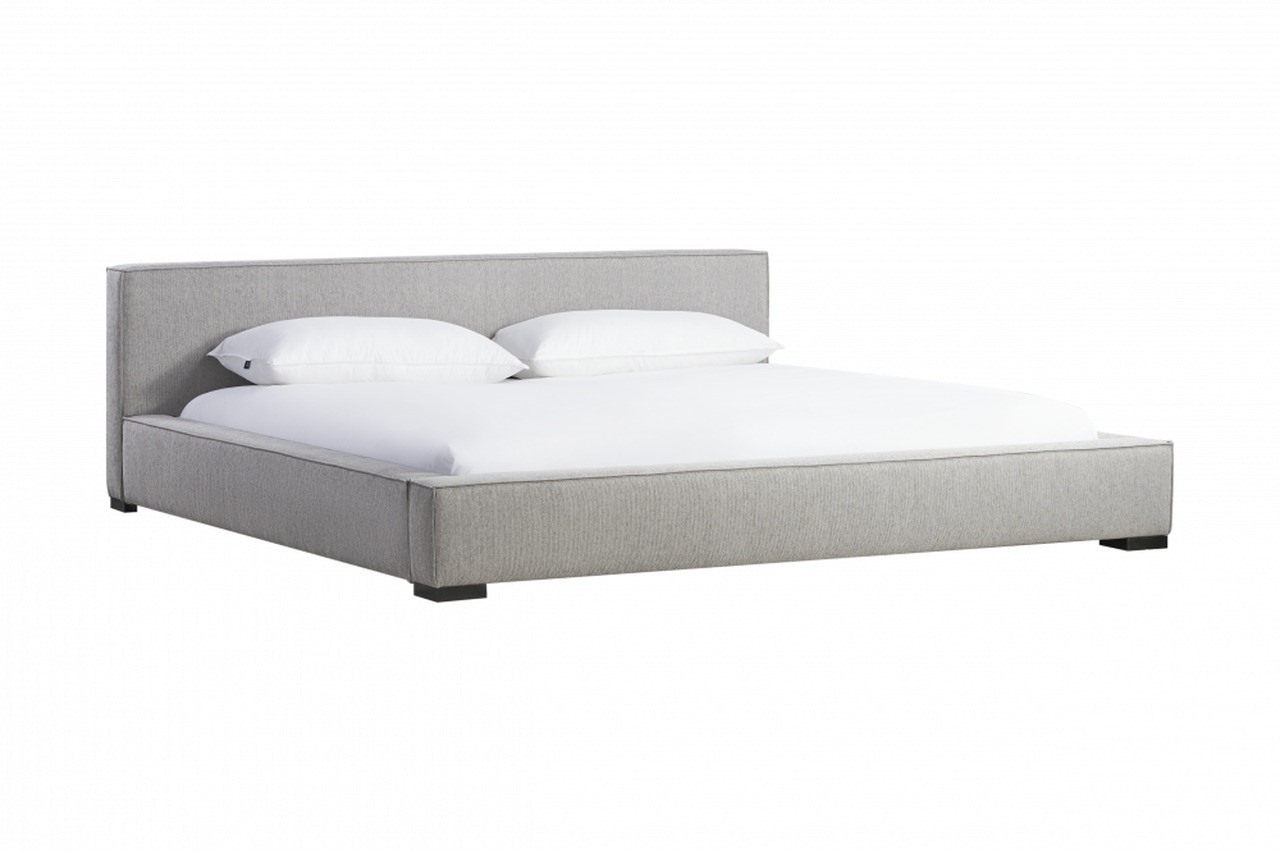 Zest King Wide Upholstered Bed In Light Grey | 1stopbedrooms