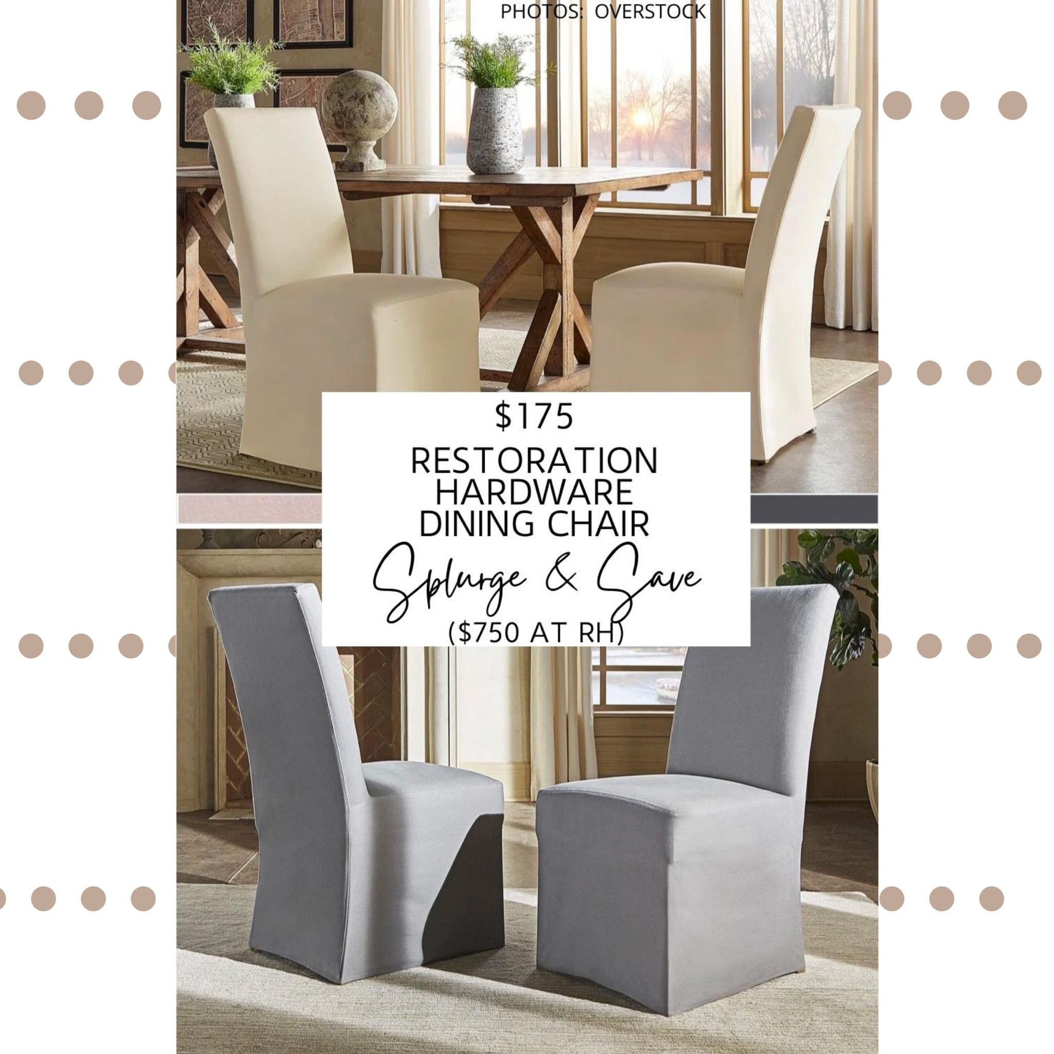 🚨Updated Find🚨 Restoration Hardware’s Parsons Slipcovered Side Chair is handcrafted out of solid oak, can be customized with 117 slipcovered fabric options (all fabrics have a performance finish), and features a minimalist design.

Wayfair’s Burbury Upholstered Dining Chair features a classic Parsons chair style, a streamlined silhouette, is made of engineered wood, and is finished with a cotton linen slipcover. 

*To make shopping easy, prices are per chair. All photos above are of the Saves; if you want to see the Splurges, you can find links to those on my website. 

#lookforless #restorationhardware #dupe #decor #homedecor #furniture #diningroom #diningchair #seating #linen #sidechair #dining #livingroom #officechair #RestorationHardware #parsons #parsonschair #moderntraditional #transitional #copycat Parsons chair dupe. Restoration Hardware Parsons Slipcovered Side Chair dupe  Restoration hardware dining chair dupe. Restoration hardware dupes. Restoration Hardware looks for less. Restoration Hardware Hudson Parsons Fabric Dining Side Chair dupe. Restoration Hardware French Empire Fabric Dining Armchair dupe. Modern traditional dining room. Modern traditional dining chairs. Linen dining chairs. Transitional dining room. Classic dining chairs. Office chair. 

#LTKsalealert #LTKhome #LTKFind