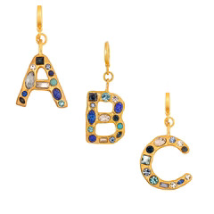 Sky Light Initial Clip-On Charm | Sequin
