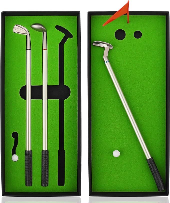 Ausluofell Golf Pen Set, Mini Desktop Golf Pen Gifts Christmas Stocking Stuffers for Kids Men Wom... | Amazon (US)