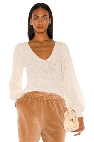 L'Academie Rosette Sweater in Ivory from Revolve.com | Revolve Clothing (Global)
