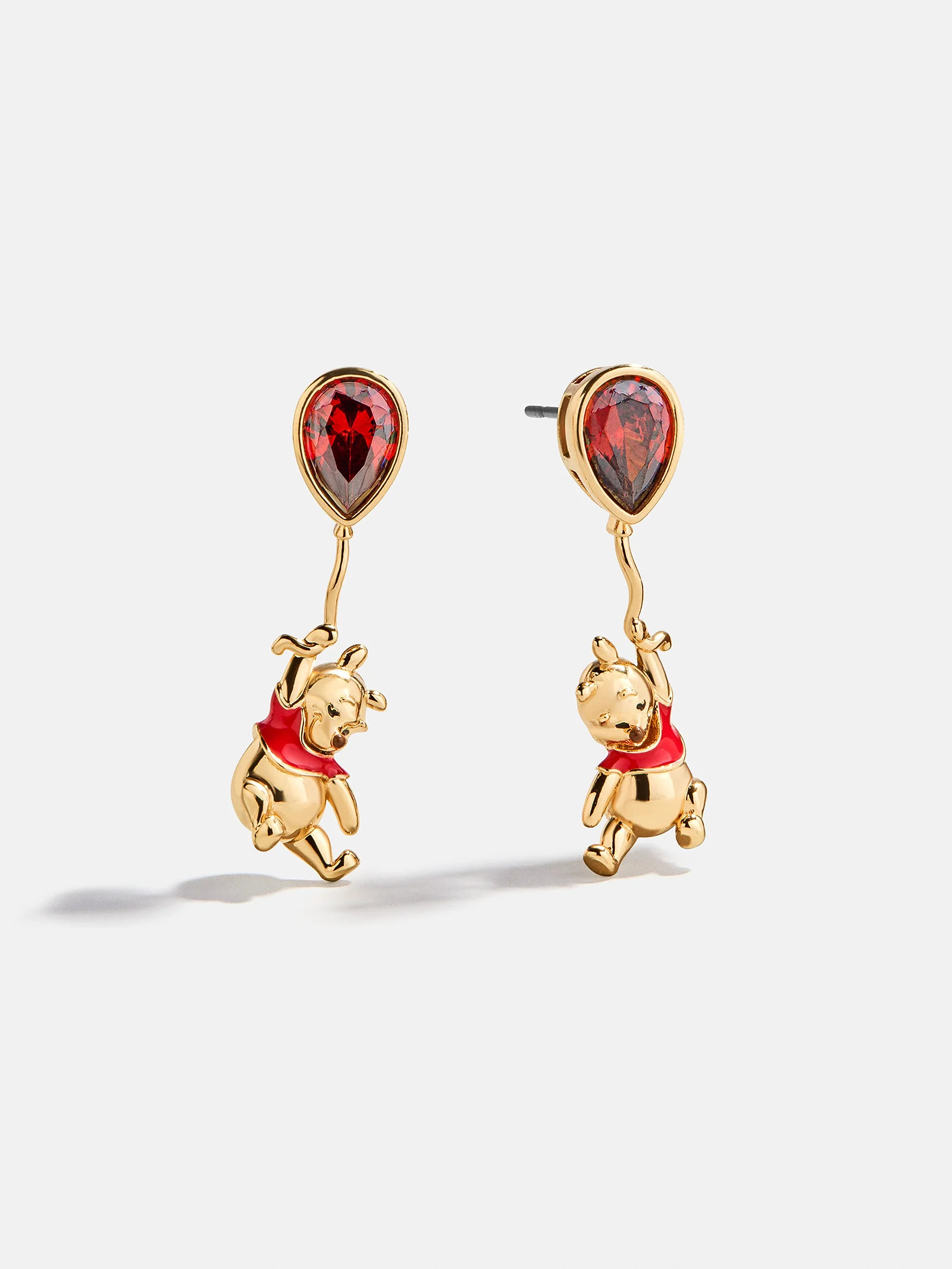Disney Winnie the Pooh Balloon Drop Earrings - Gold/Red | BaubleBar
