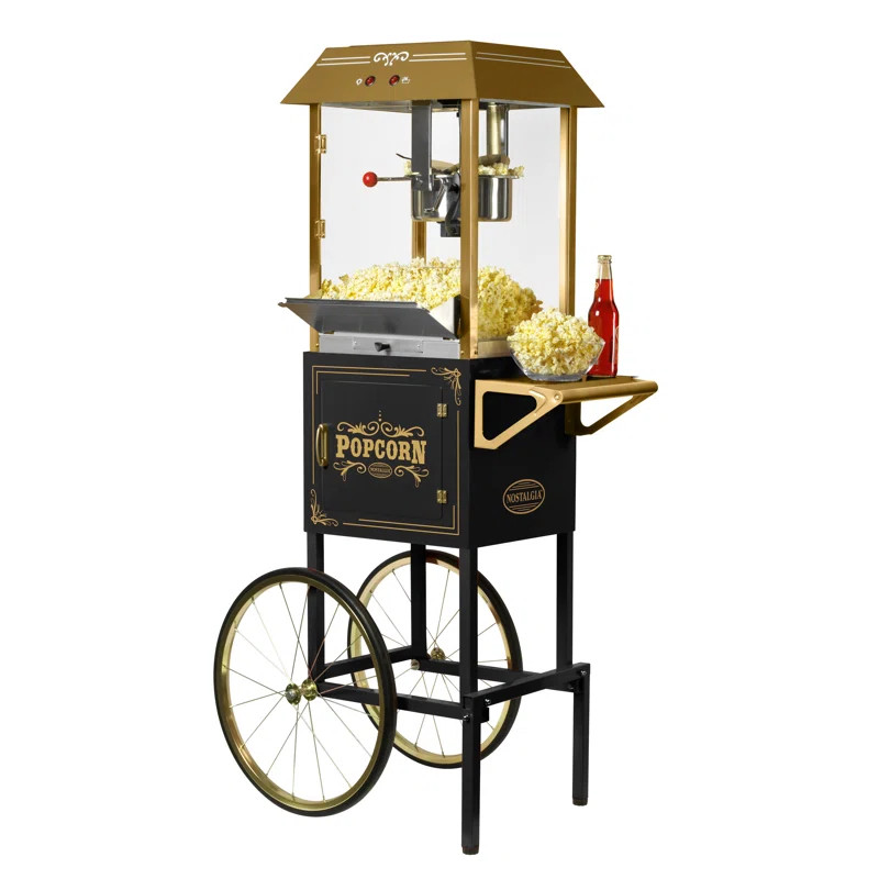 Nostalgia 10 oz. Popcorn Machine with Cart | Wayfair North America