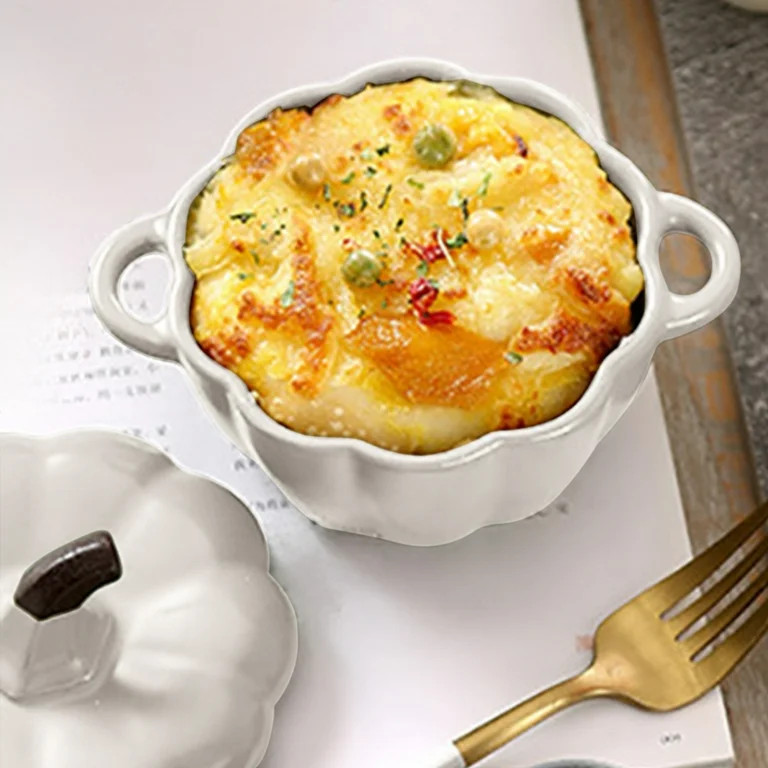 Ceramic Pumpkin Soup Bowl with Lid Stew Pot for Egg Steaming and Food Stylish Kitchen Bowl for Se... | Walmart (US)