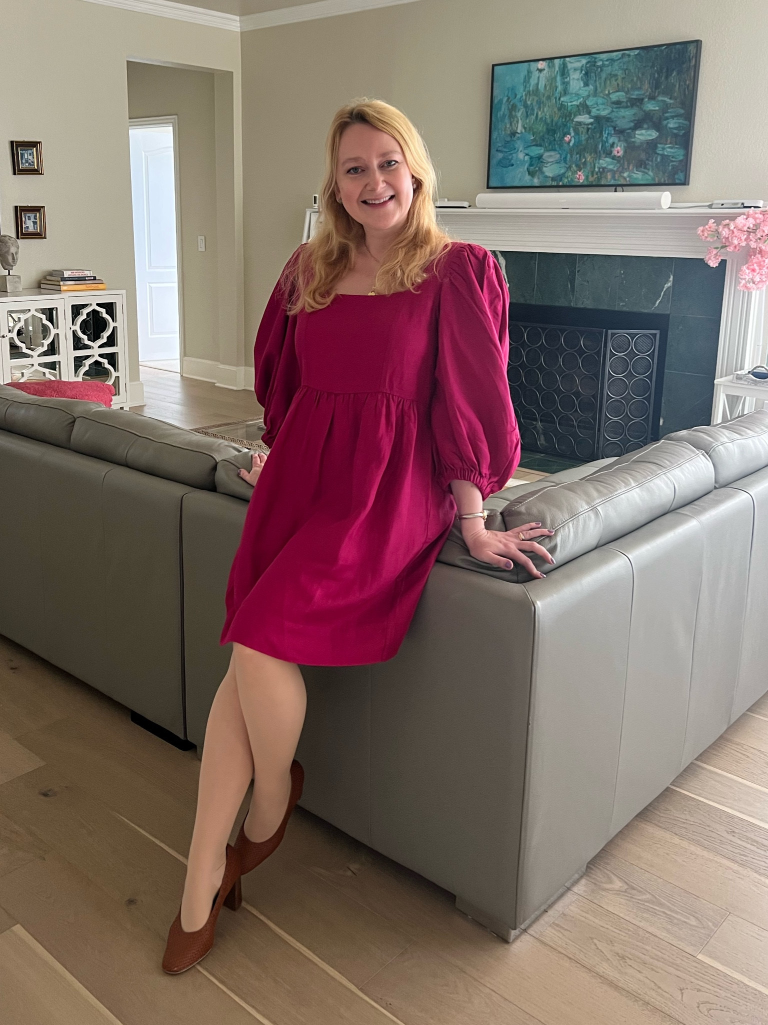 Fuchsia Ba&sh Paris dress on sale for only $95. I’m wearing a size 3 
French girl chic 
Flattering 
Summer dress 

#LTKunder100 #LTKsalealert #LTKFind