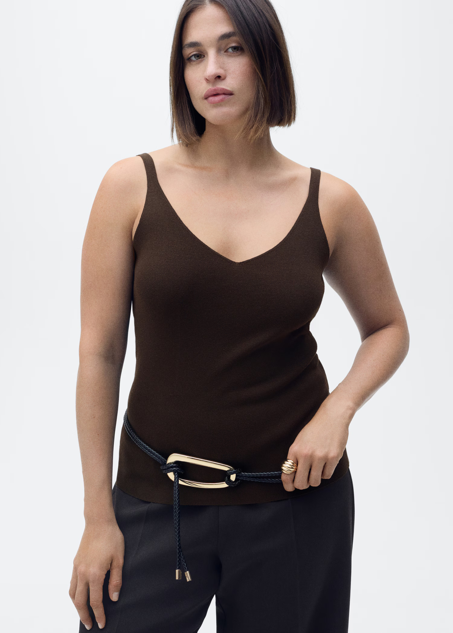 V-neck knit top - Women | MANGO USA | Mango (US/MX/AU)