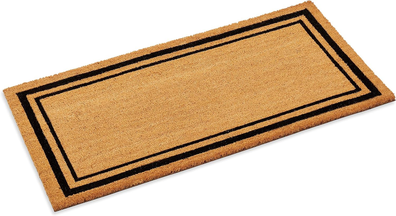 Amazon.com: Kempf Double Border Large Coco Coir Mat, Rubber Vinyl Backing, Great for Double Doors... | Amazon (US)