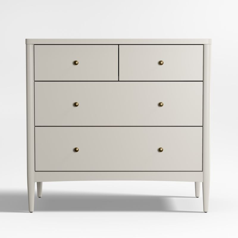 Hampshire Cozy Grey Wood 4-Drawer Kids Dresser + Reviews | Crate & Kids | Crate & Barrel