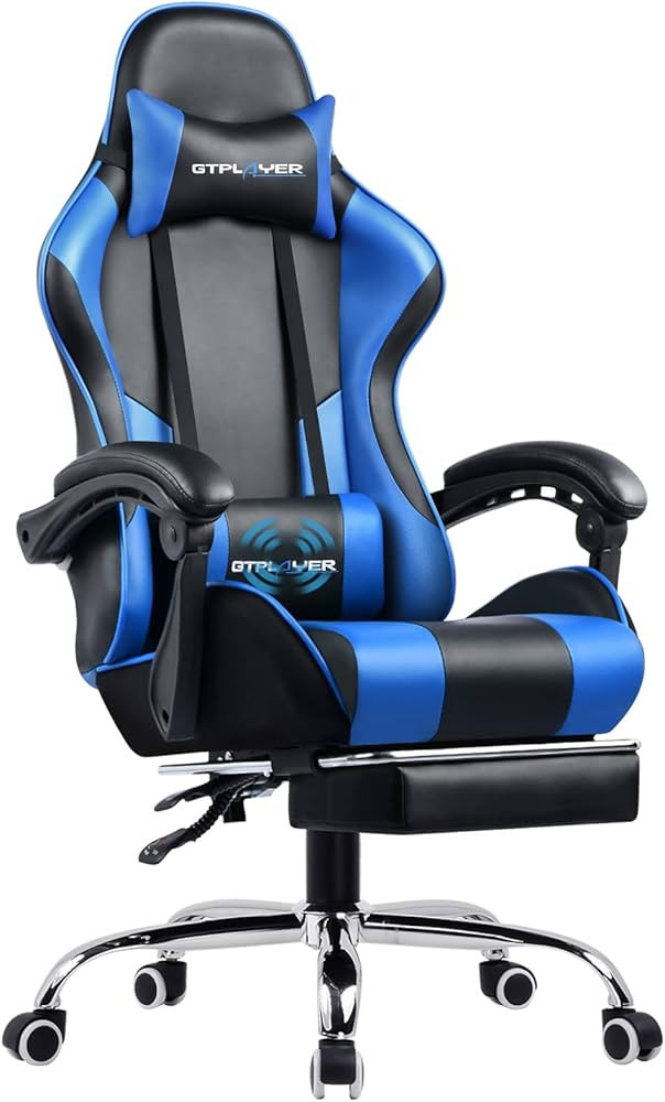 GTPLAYER Gaming Chair, Computer Chair with Footrest and Lumbar Support, Height Adjustable Game Ch... | Amazon (US)