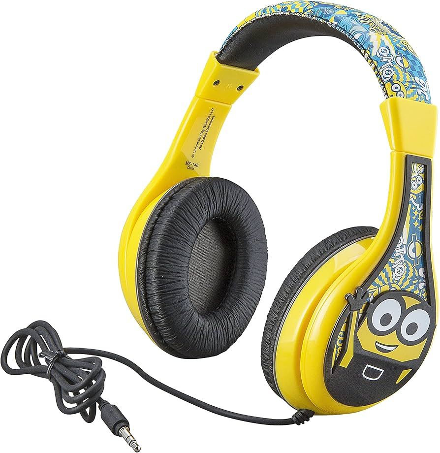 Minions Headphones for Kids, Wired Headphones for School, Home or Travel, Tangle Free Stereo Head... | Amazon (US)