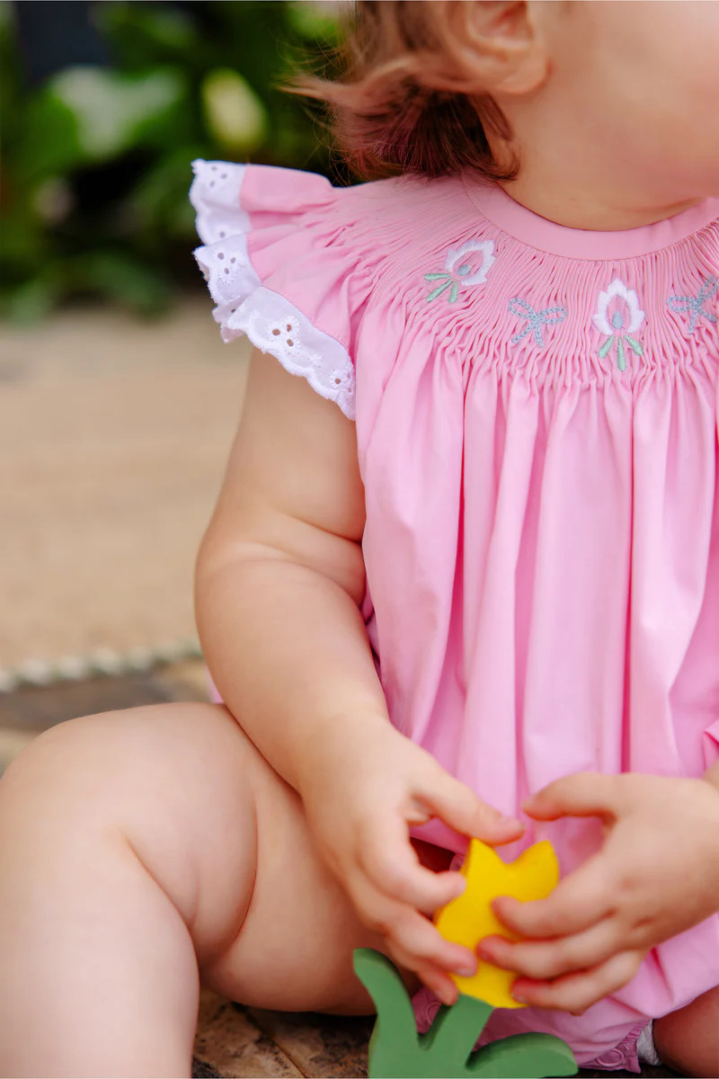 Bridget Bubble - Pier Party Pink with Worth Avenue White & Hand Block | The Beaufort Bonnet Company