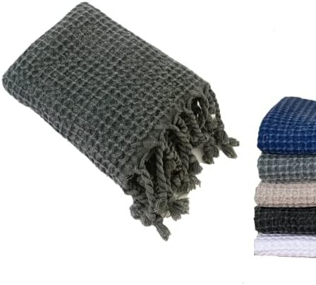 MyAprils Luxury Cotton Turkish Hand Towels, Decorative Kitchen Towels for Farmhouse Boho, Waffle ... | Amazon (US)