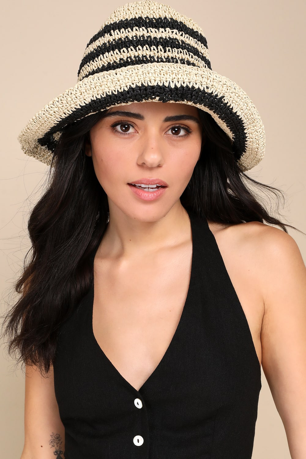 Sunny Direction Natural Striped Woven Straw Bucket Hat | Lulus
