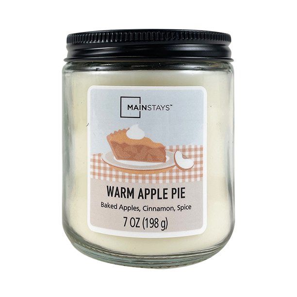 Mainstays Scented Candle Twist Lid, Warm Apple Pie, 7 oz. Single Wick - Walmart.com | Walmart (US)