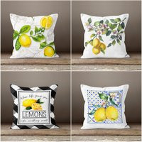 Floral Lemon Pillow Case|Black White Checkered Cover|Decorative Cushion|Housewarming Tree Case|Farmh | Etsy (US)
