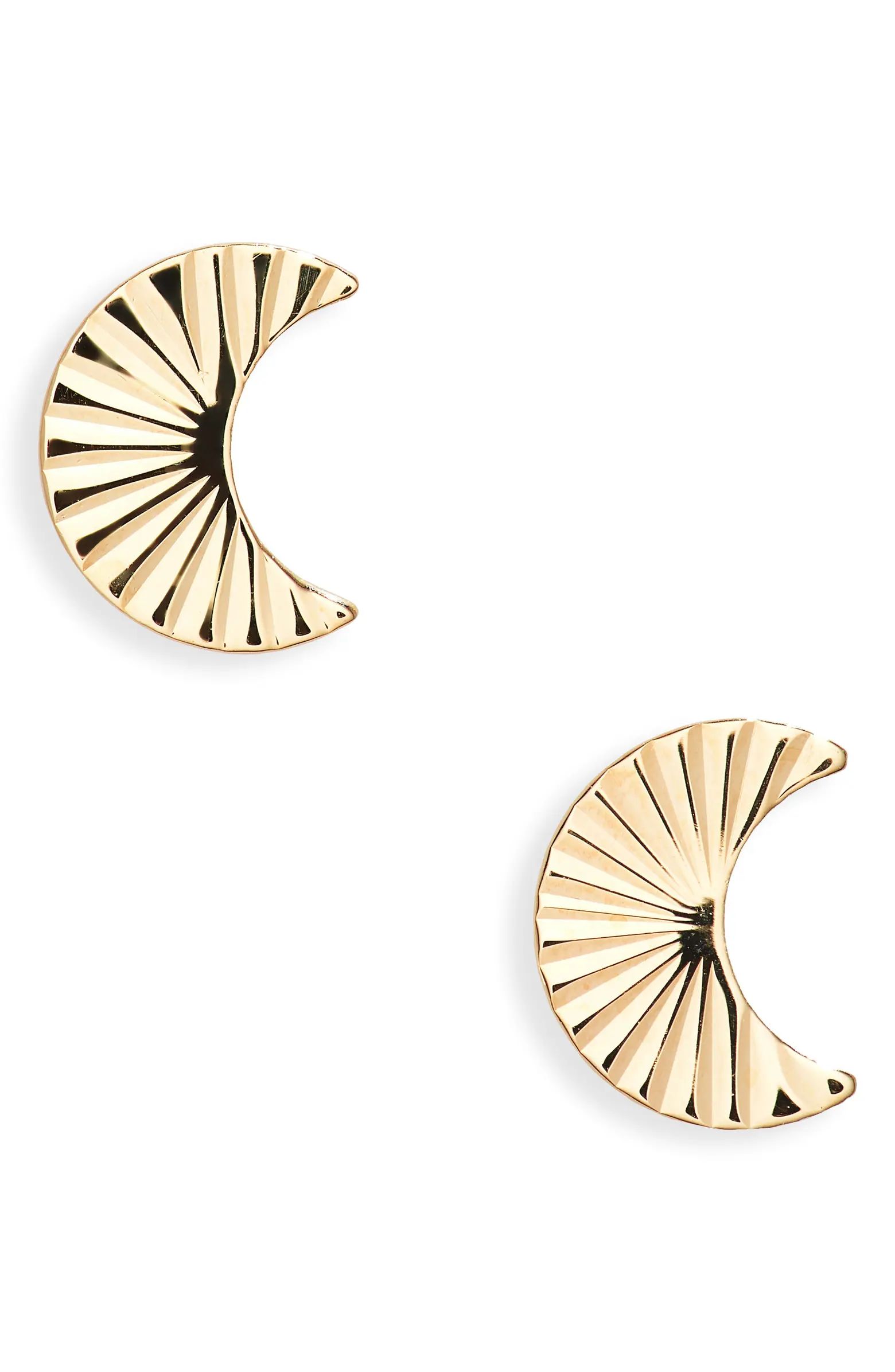 14K Gold Moon Stud Earrings | Nordstrom