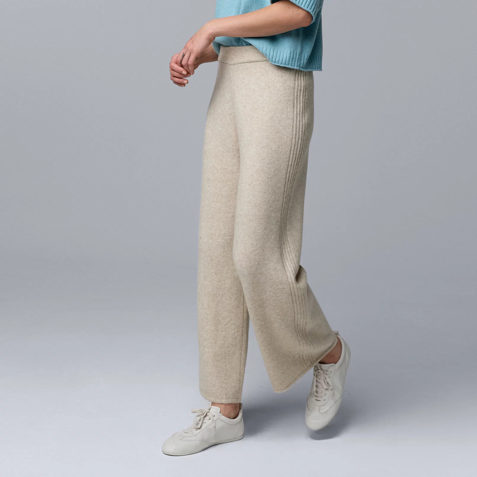 Women's Simply Vera Vera Wang Luxe Cashmere Blend Cable Sweater Pants | Kohl's