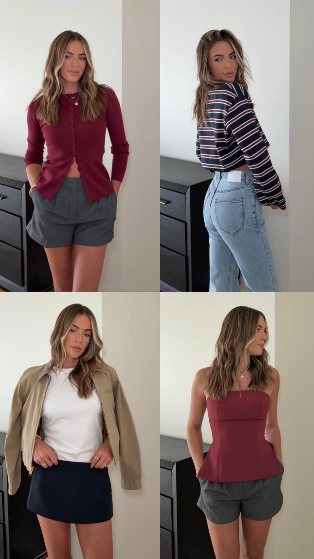 Links from Aritzia fall try-on Reel/Tiktok & sizing: 

Wearing small in everything except:
-medium in sweat fleece hoodie
-xs in white tee
-size 4 in pleated shorts & skort
-size 2 in strapless maroon top
-size 26 denim 
@aritzia #aritziapartner 

#LTKSeasonal #LTKStyleTip