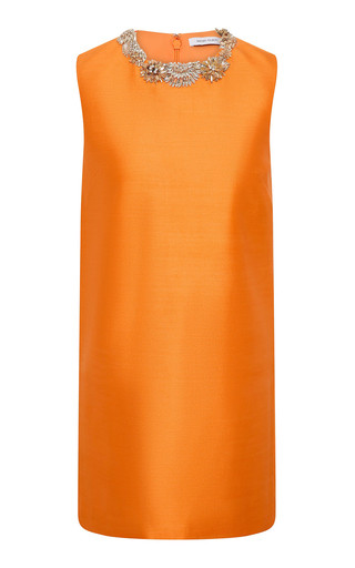 Ludovica Embellished Wool-Silk Mini Shift Dress | Moda Operandi (Global)