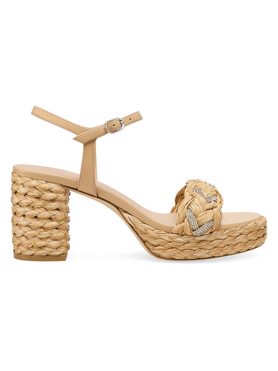 Women's Lana Raffia 80MM Platform Sandals - Natural Tonal - Size 5.5 | Saks Fifth Avenue