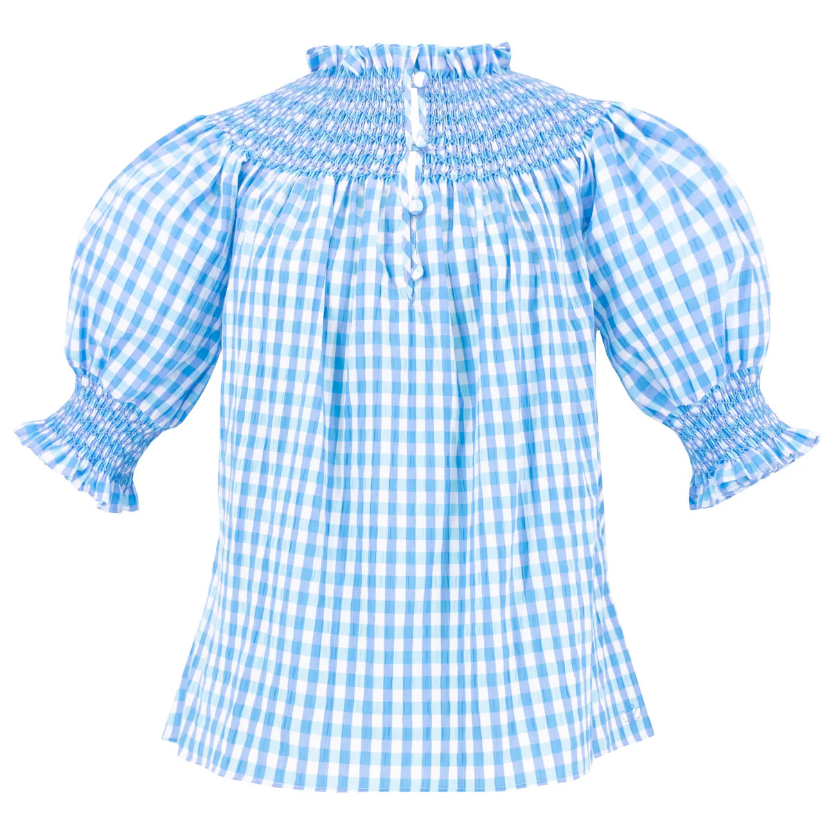 Women's Alice Shirt - Peter Garden Blue Gingham | Dondolo