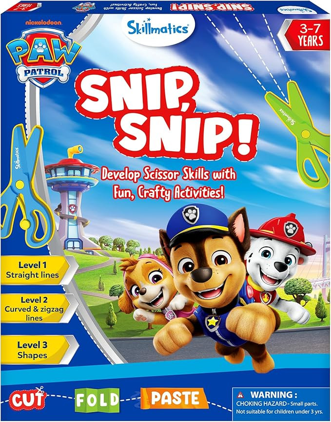 Skillmatics Scissor Skills Activity Book - Snip Snip PAW Patrol, Stocking Stuffers, Preschool Cut... | Amazon (US)
