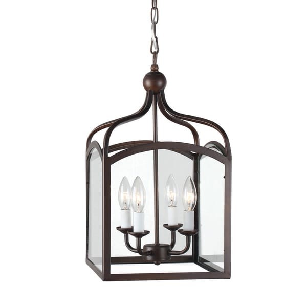 Ashley Bronze 4-light Foyer Hanging Lantern | Bed Bath & Beyond