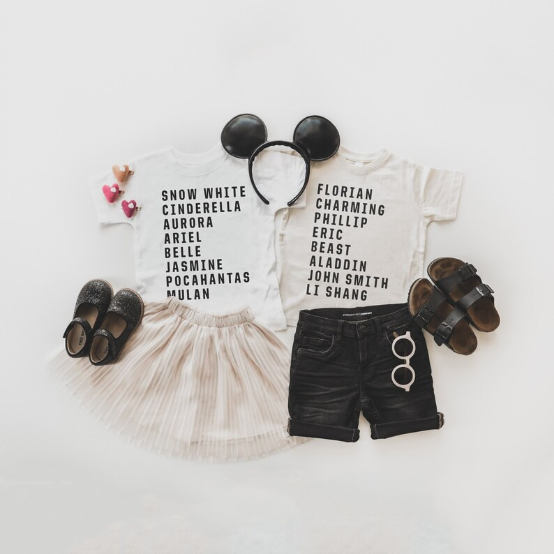 Classic Princesses  Princes Character Names Toddler  | Etsy | Etsy (US)