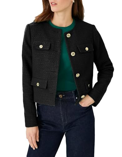 Cropped Tweed Blazer Jacket | Amazon (US)