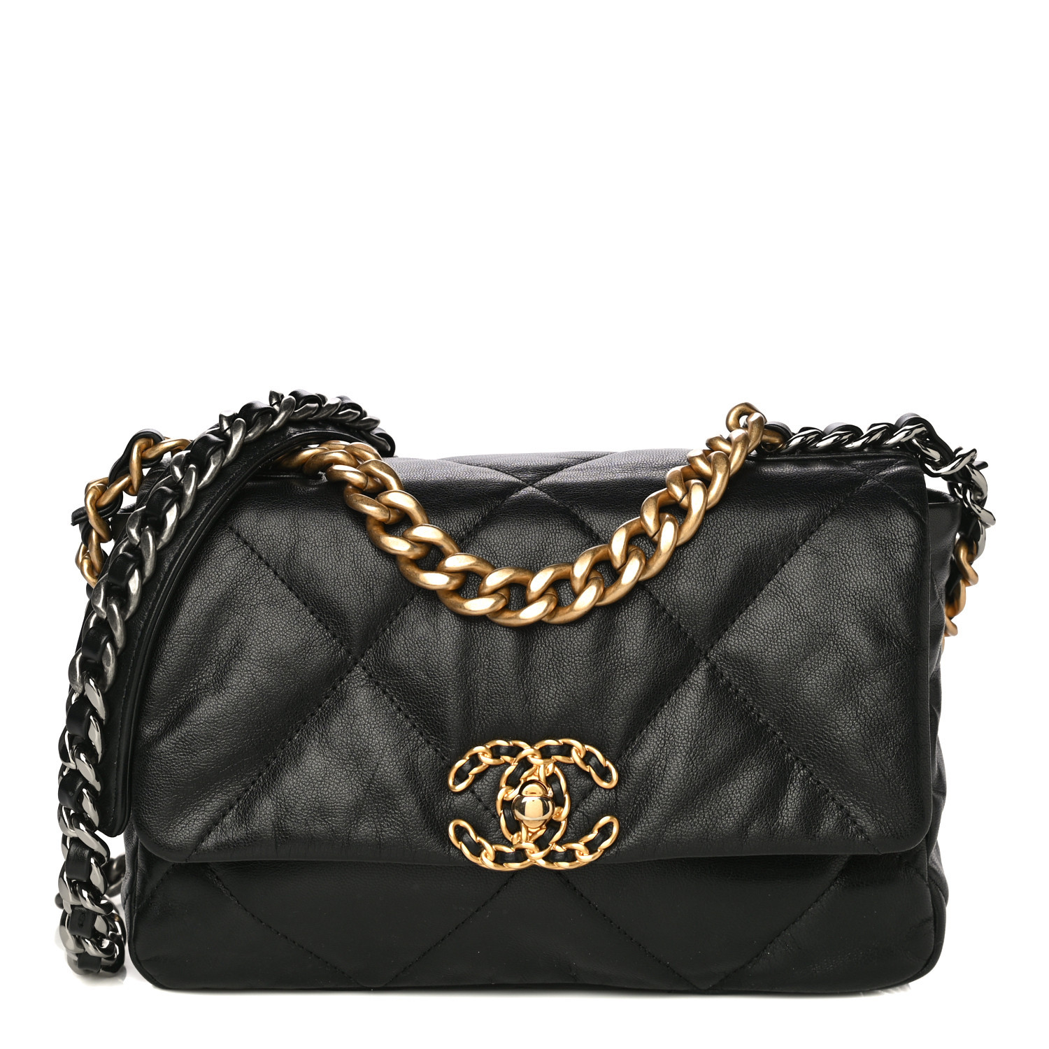 CHANEL

Shiny Goatskin Quilted Medium Chanel 19 Flap Black | Fashionphile