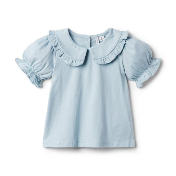 Puff Sleeve Collared Jersey Top | Janie and Jack