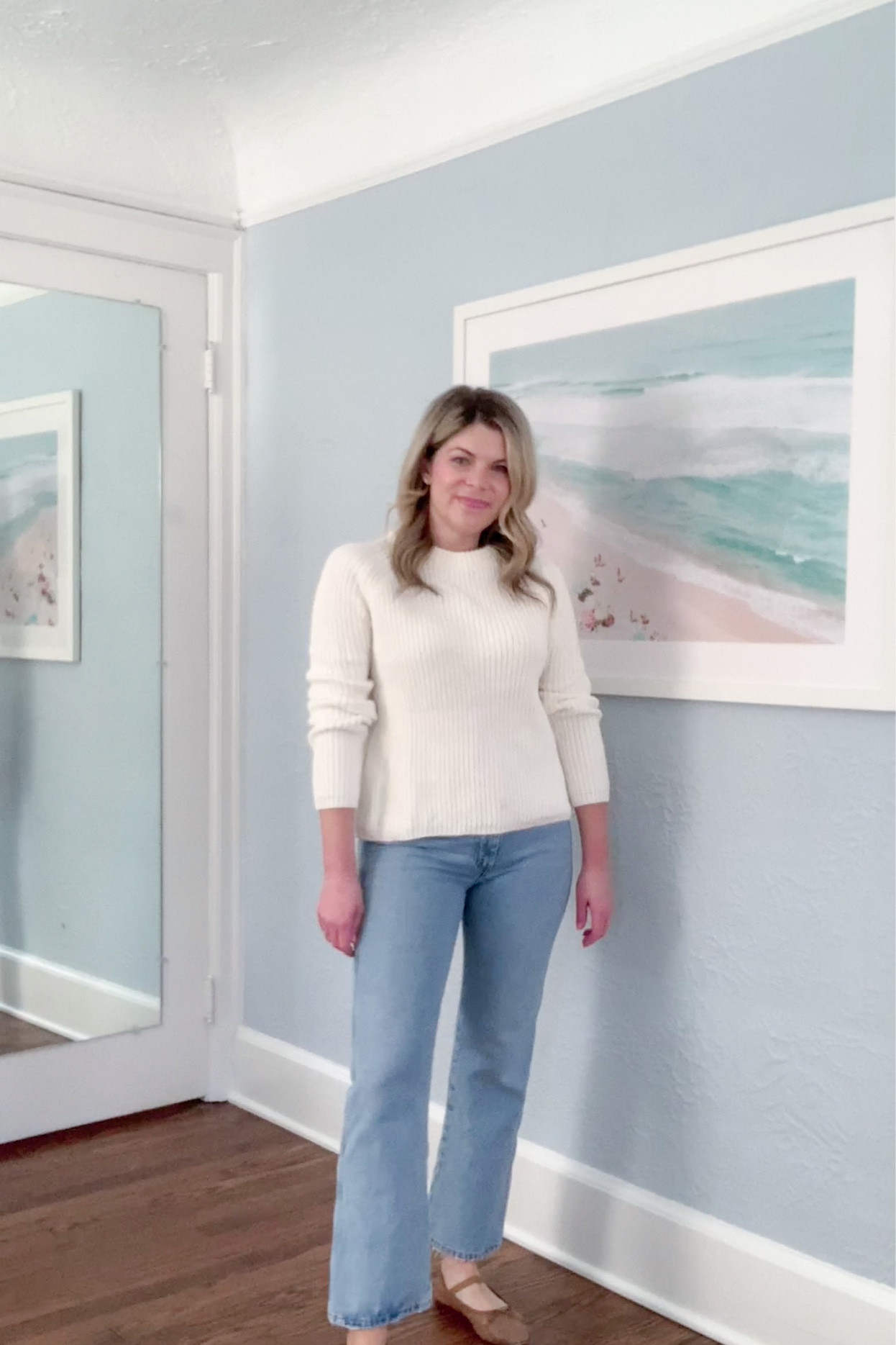 Spring sweater under $50 with ballet flats 

#LTKshoecrush #LTKfindsunder50