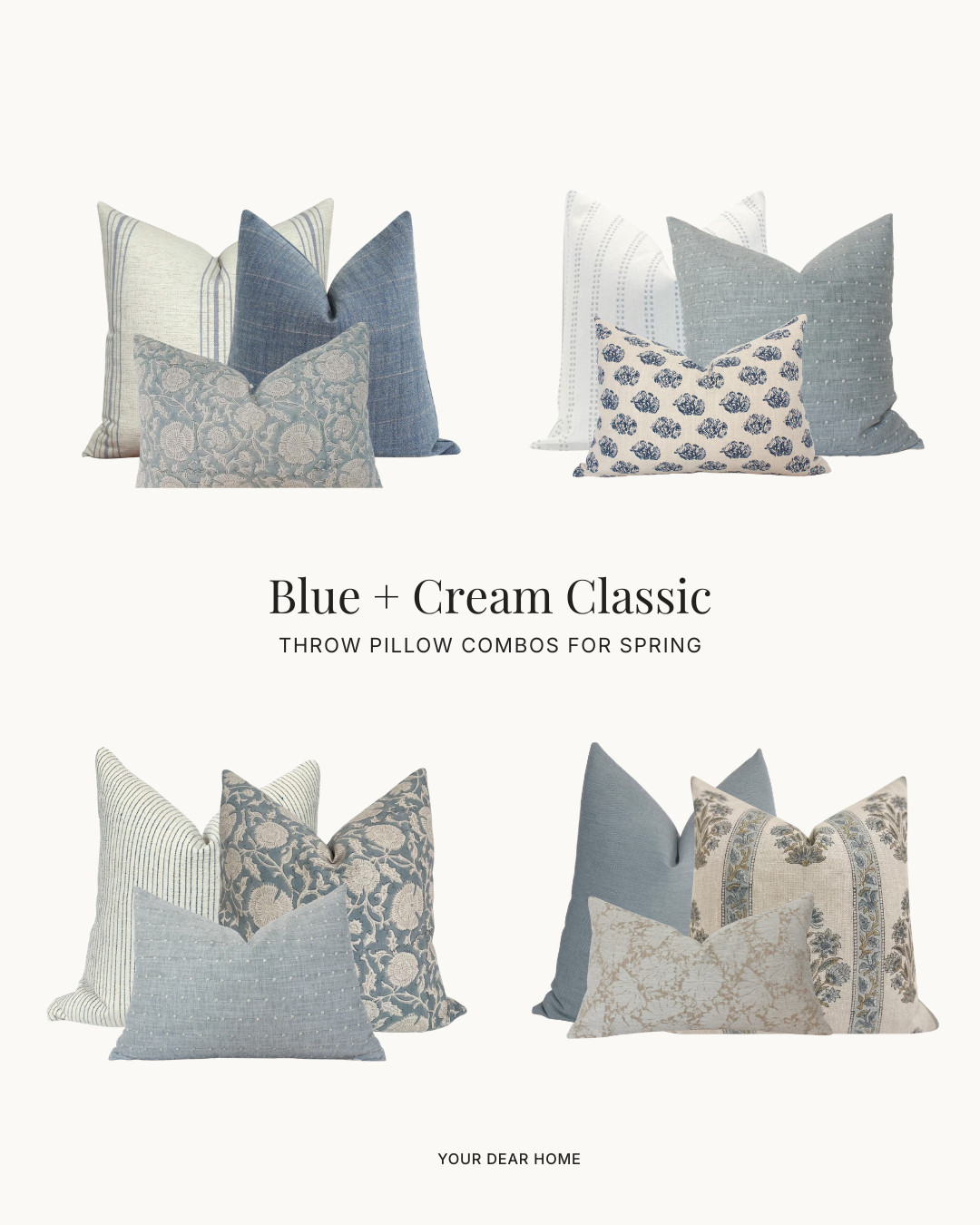 Blue and cream is a timeless combination that works beautifully for spring, making your space feel fresh, put together, and quietly elevated. 

 #LTKSeasonal #LTKHome