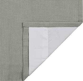 Amazon.com: TWOPAGES 102 Inches Long Fog Linen Curtain with Privacy Liner, Room Darkening Tailor ... | Amazon (US)