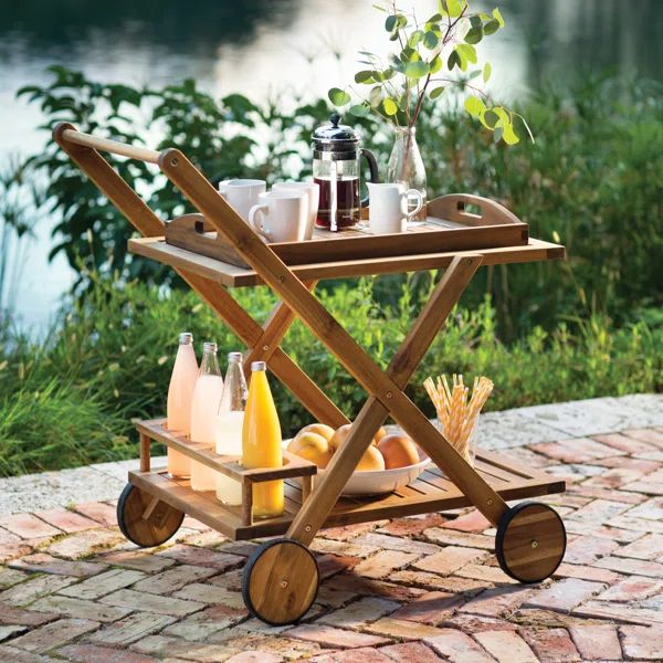 Lathaniel Wood Bar Cart | Wayfair North America