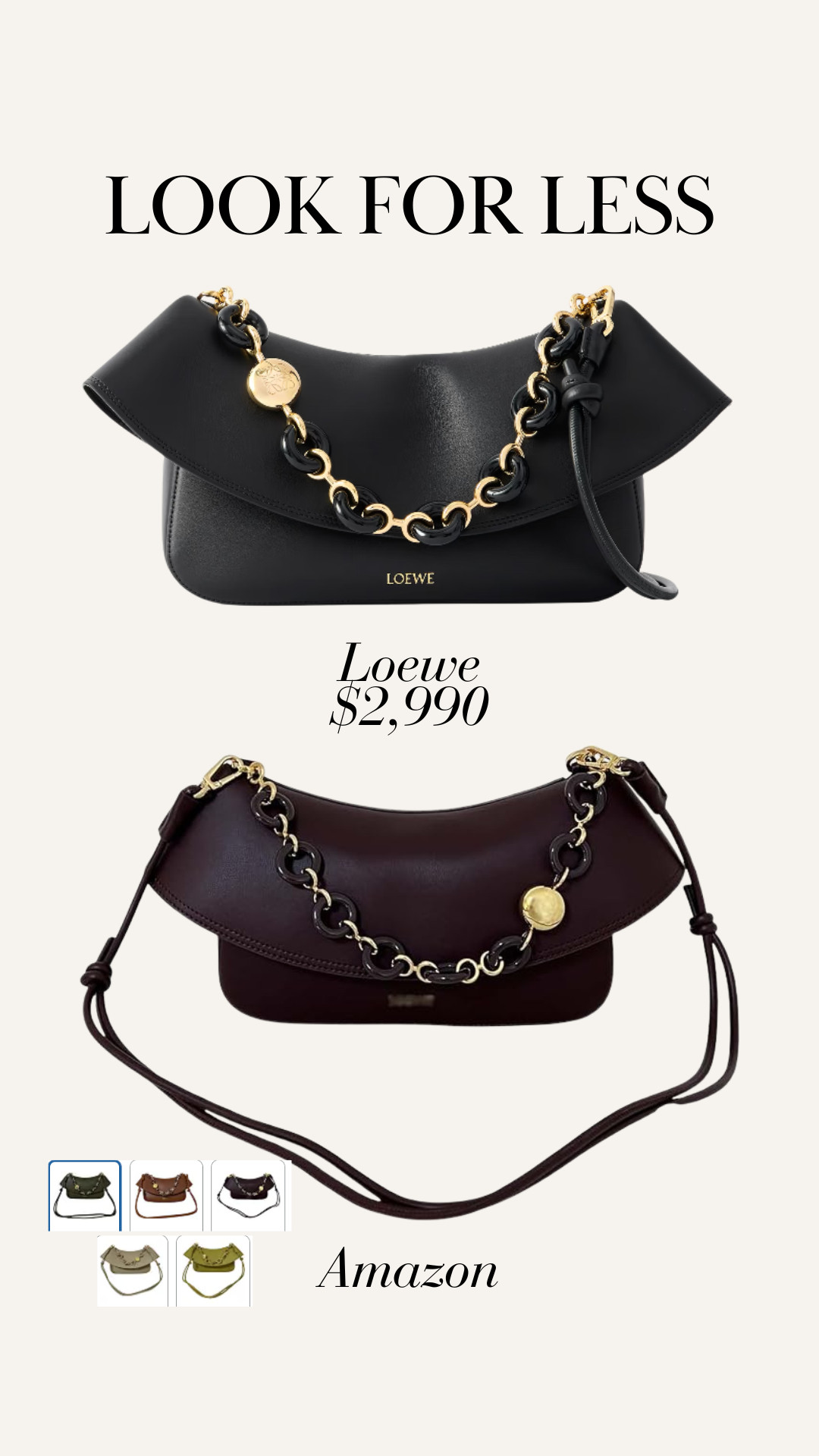 Loewe look for less bag from Amazon 

 