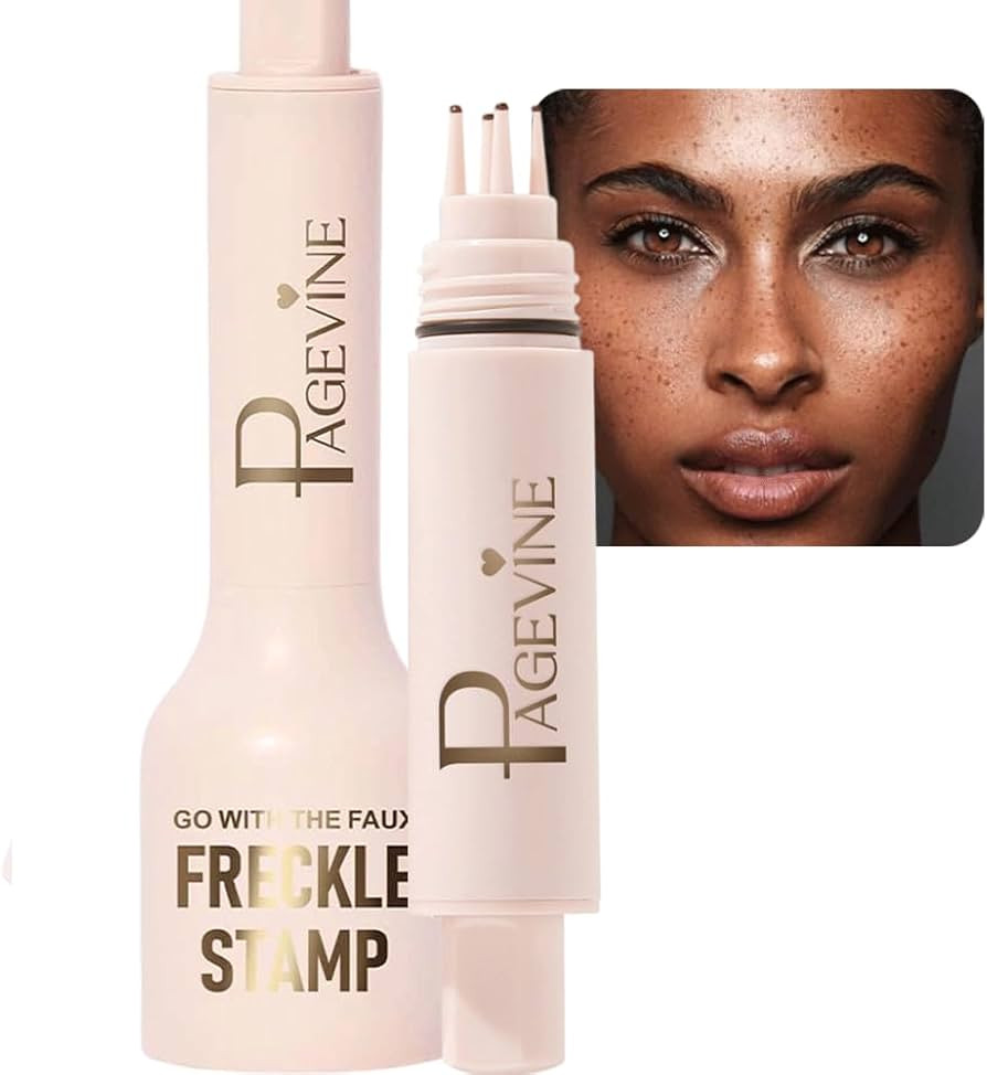 Faux Freckle Stamp Pen – Upgraded Liquid Freckle Marker with Multi-Prong Soft Tip, Air Cushion ... | Amazon (US)
