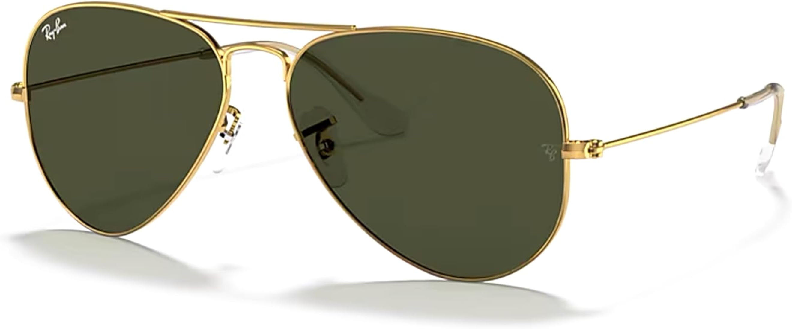 Ray-Ban RB3025 Metal Aviator Sunglasses For Men For Women + BUNDLE with Designer iWear Eyewear Ca... | Amazon (US)