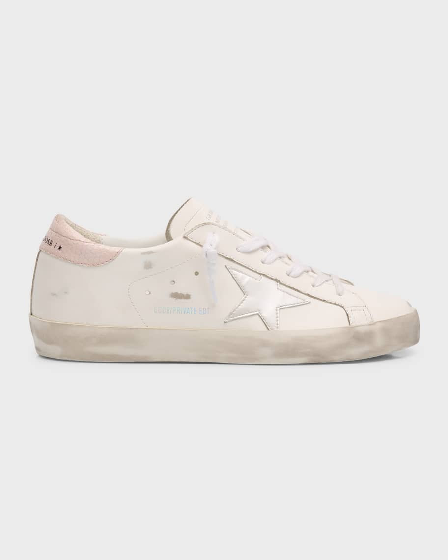 Golden Goose Superstar Mixed Leather Low-Top Sneakers | Neiman Marcus