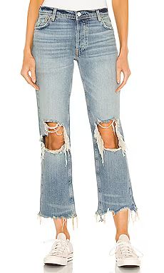 Free People Maggie Mid Rise Straight Leg Jean in Aged to Perfection from Revolve.com | Revolve Clothing (Global)