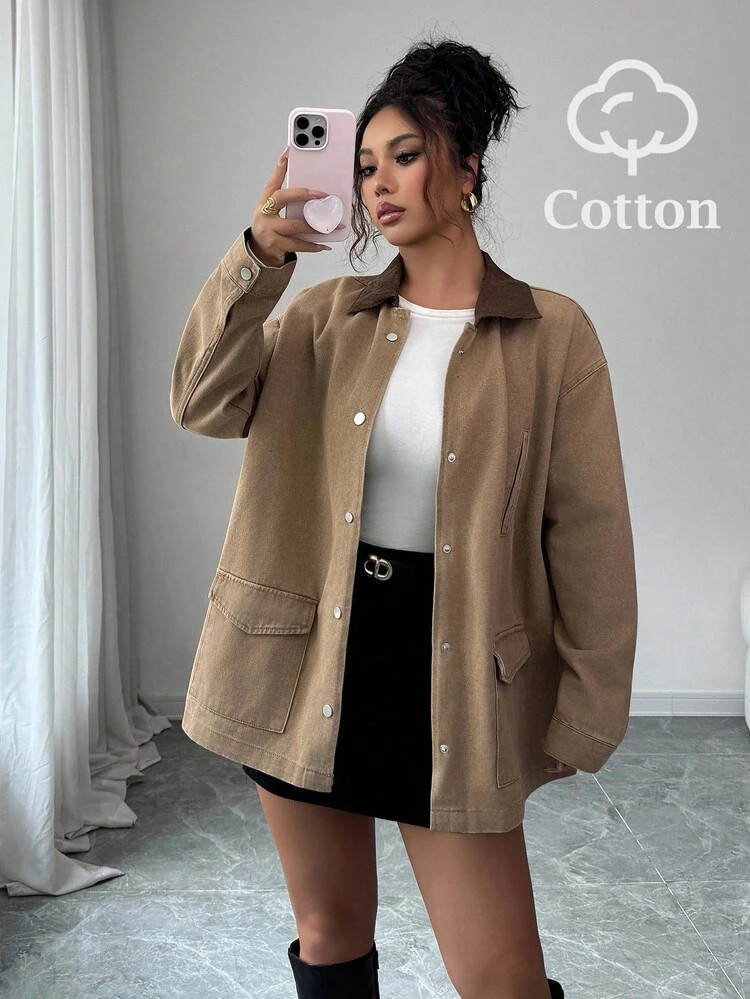 Khaki Jacket | SHEIN
