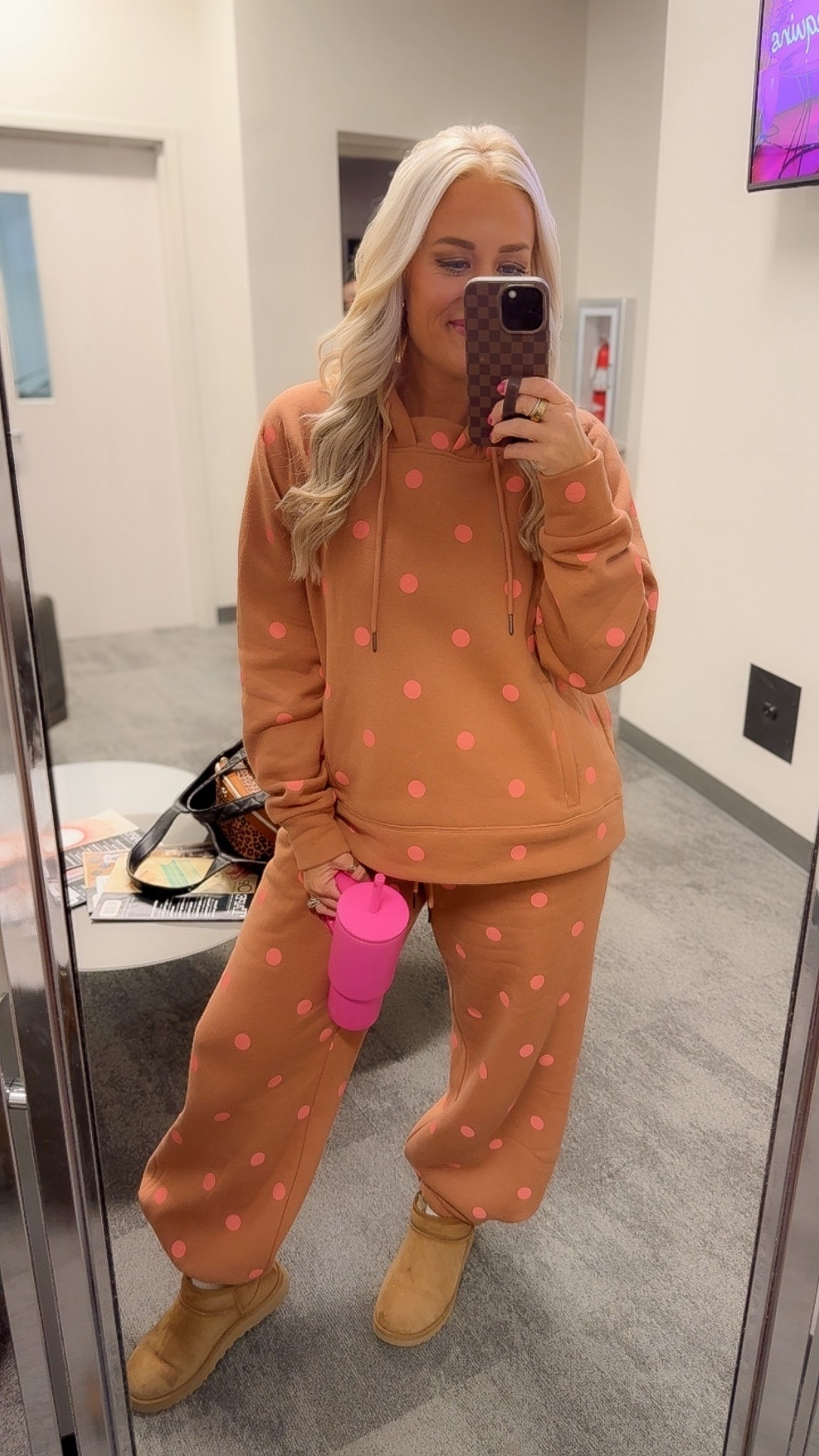 the cutest polka dot sweats set - medium 