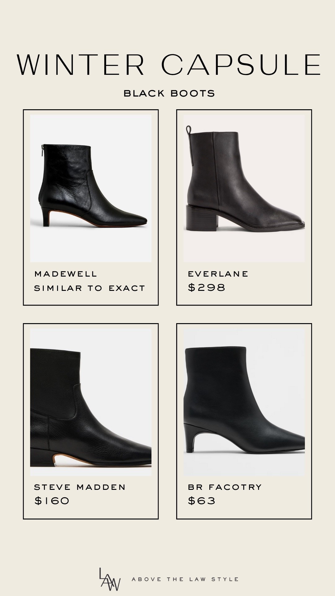 Winter Capsule: Black Boots

#LTKStyleTip #LTKFindsUnder100 #LTKShoeCrush